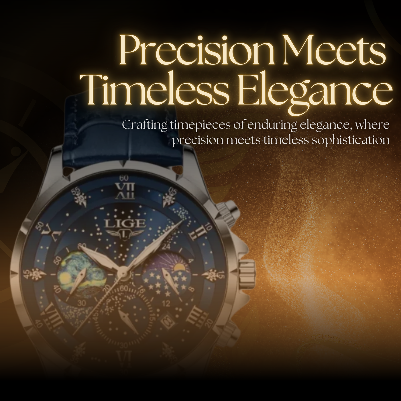 Classic Moonphase Watch for Men