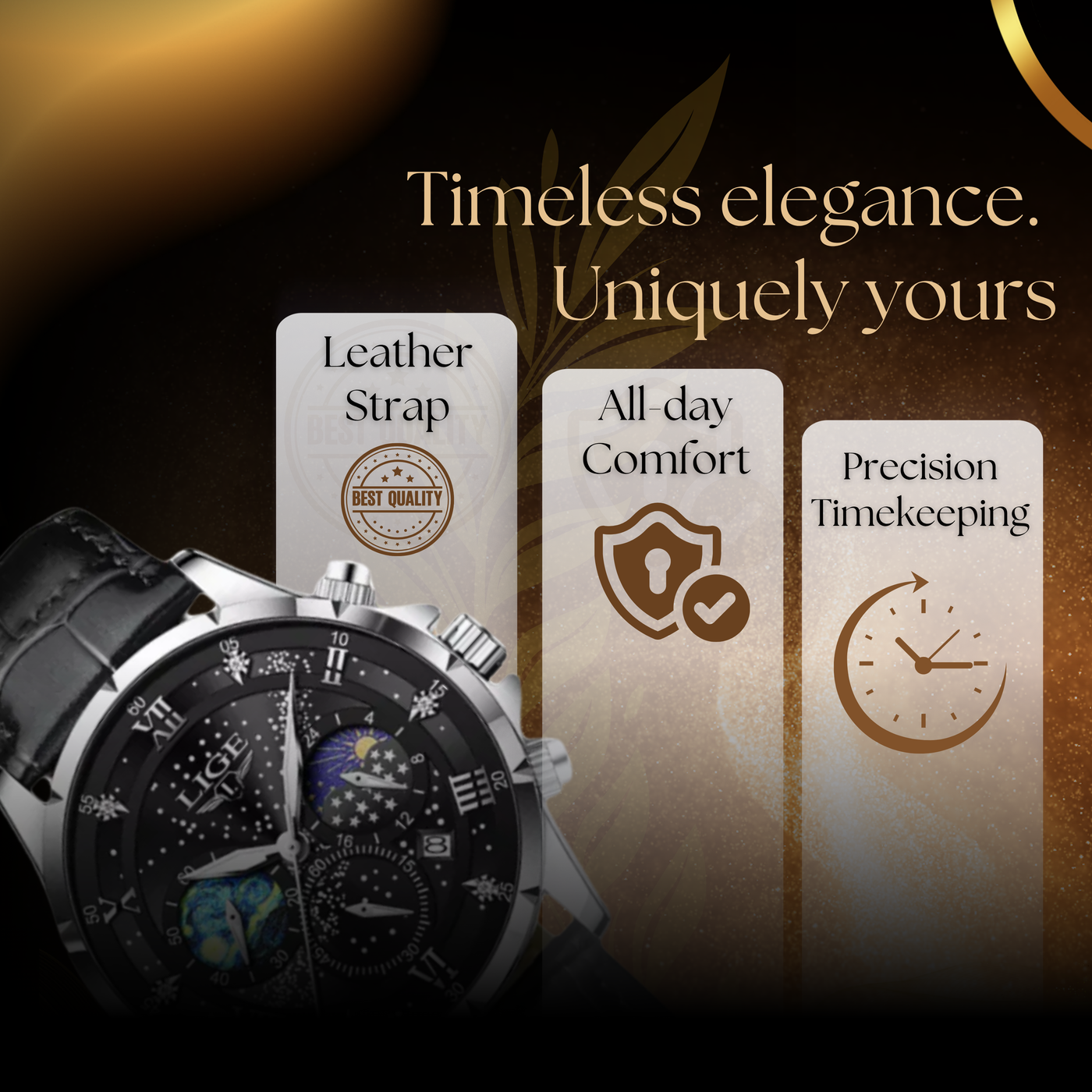 Classic Moonphase Watch for Men