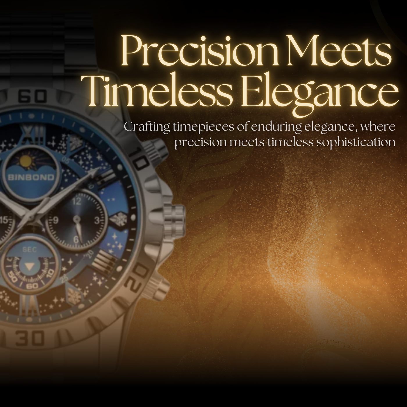 Classic Chronograph Watch with Metal Band for Men