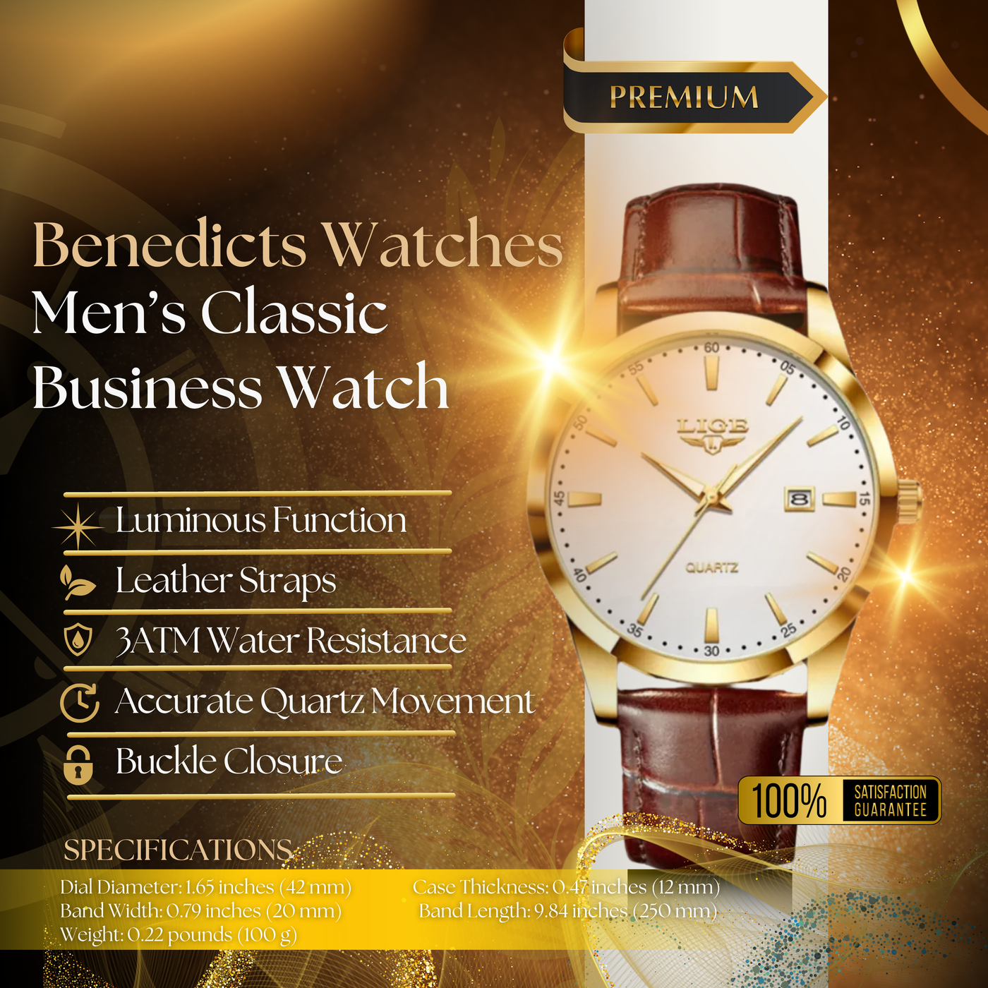 Modern Men's Military Leather Watch