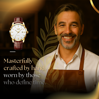 Modern Men's Military Leather Watch