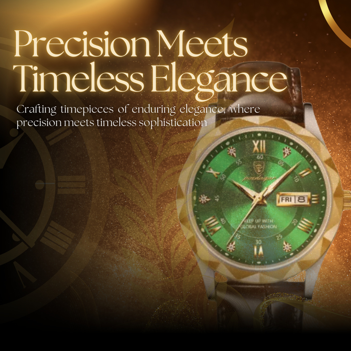 Vintage Leather Band Quartz Watch for Men
