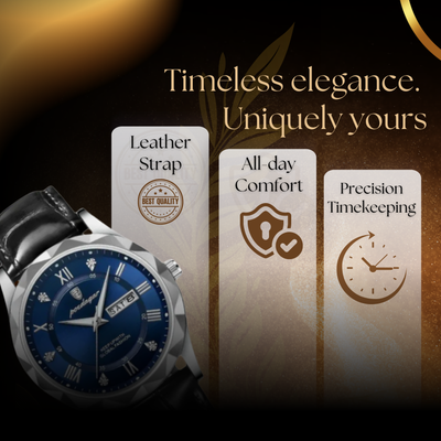 Vintage Leather Band Quartz Watch for Men