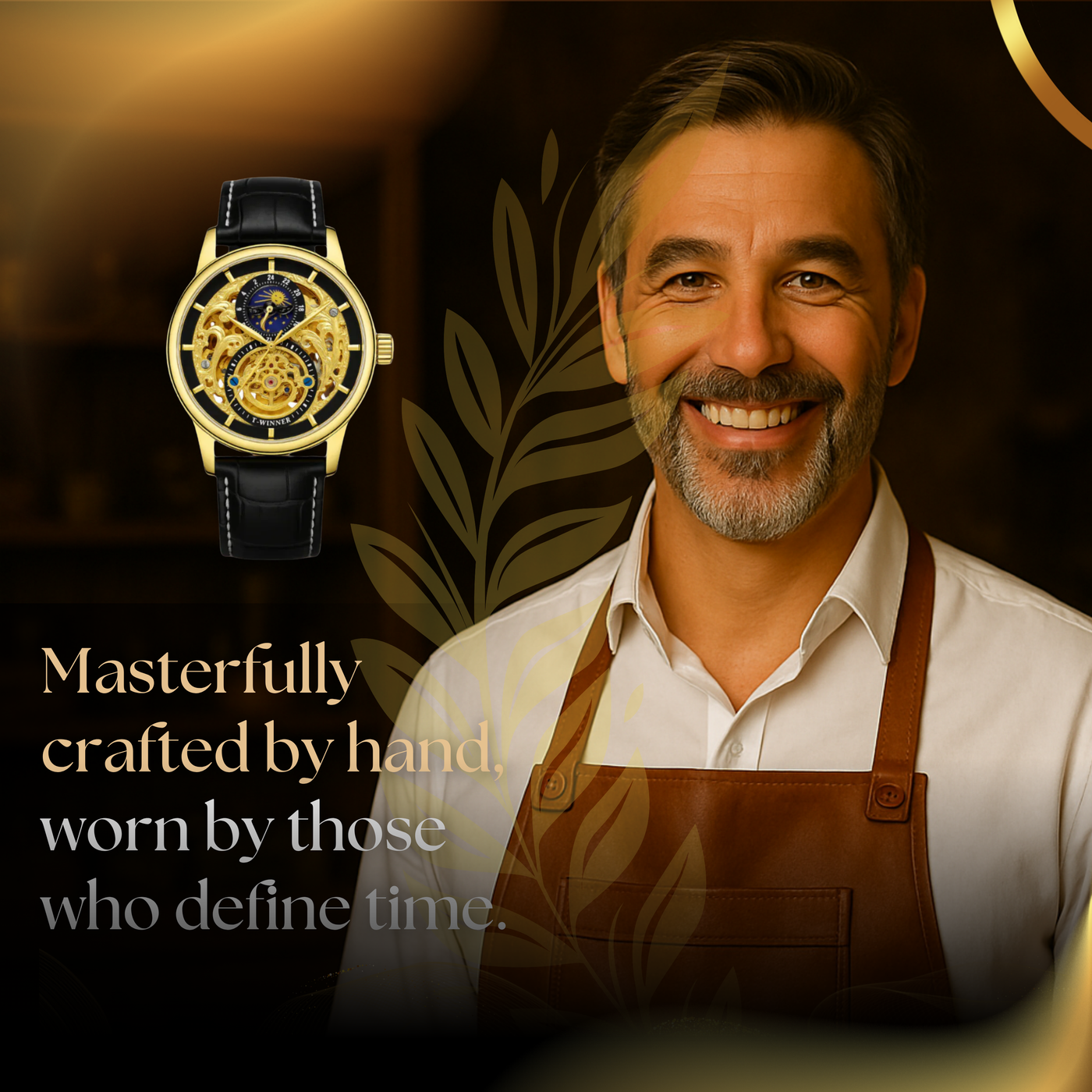 Classic Moon Phase Skeleton Watch