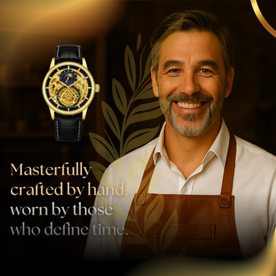 Classic Moon Phase Skeleton Watch