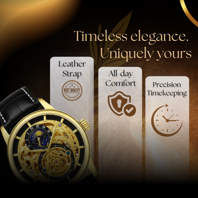 Classic Moon Phase Skeleton Watch