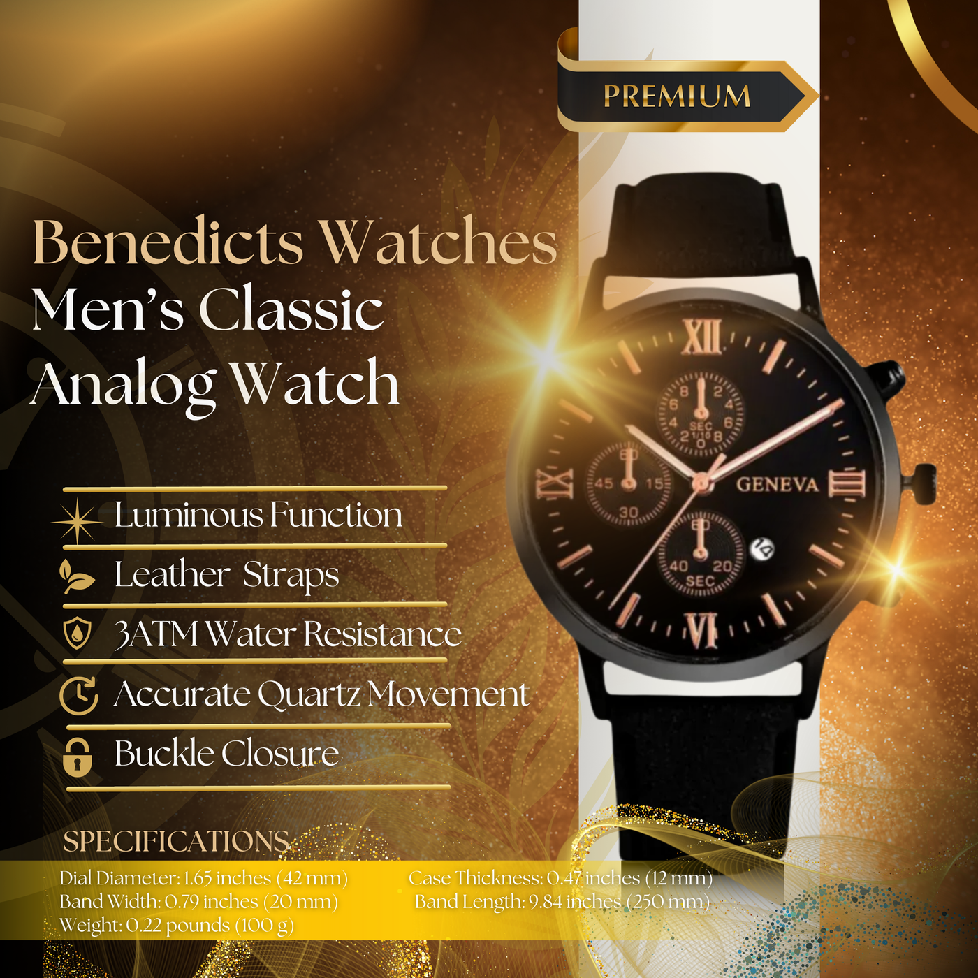 Classic Analog Quartz Watch