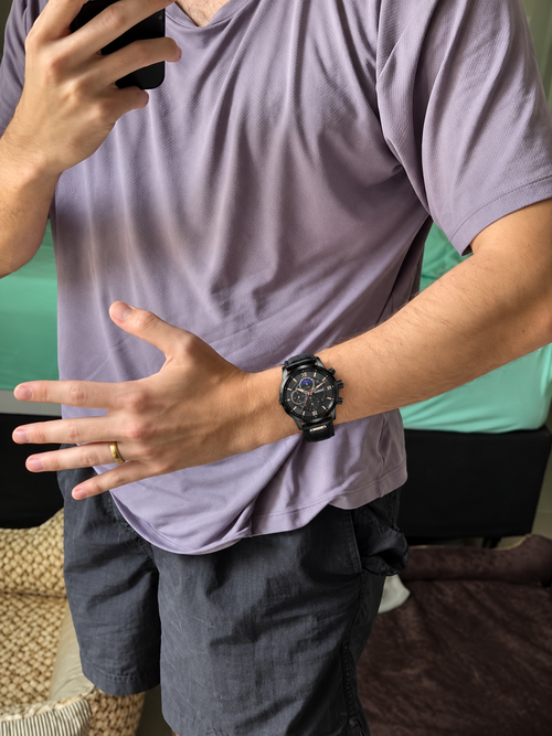 Customer photo of Benedicts Matteo – Men's Leather Dress Watch