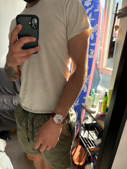 Customer photo of Benedicts Dorian – Men's Rose Gold Leather Watch