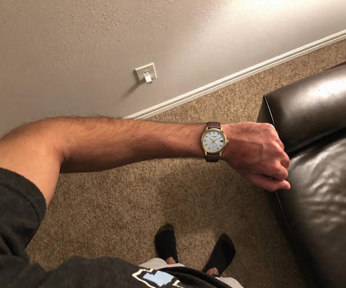Customer photo of Benedicts Laurent – Men's Gold Business Watch