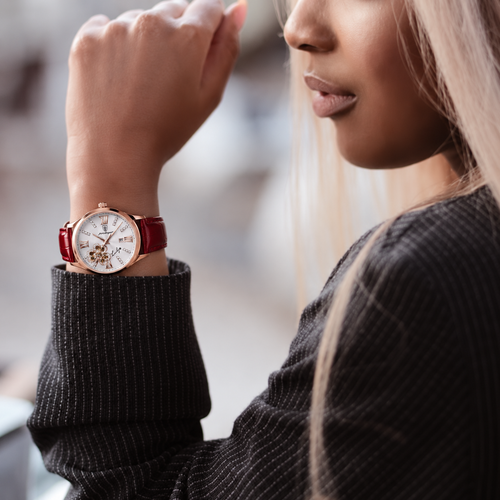 Customer photo of Benedicts Rosa – Women's Rose Gold Skeleton Watch