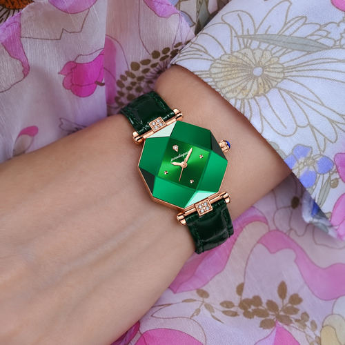 Customer photo of Benedicts Esmé – Women's Green Crystal Watch