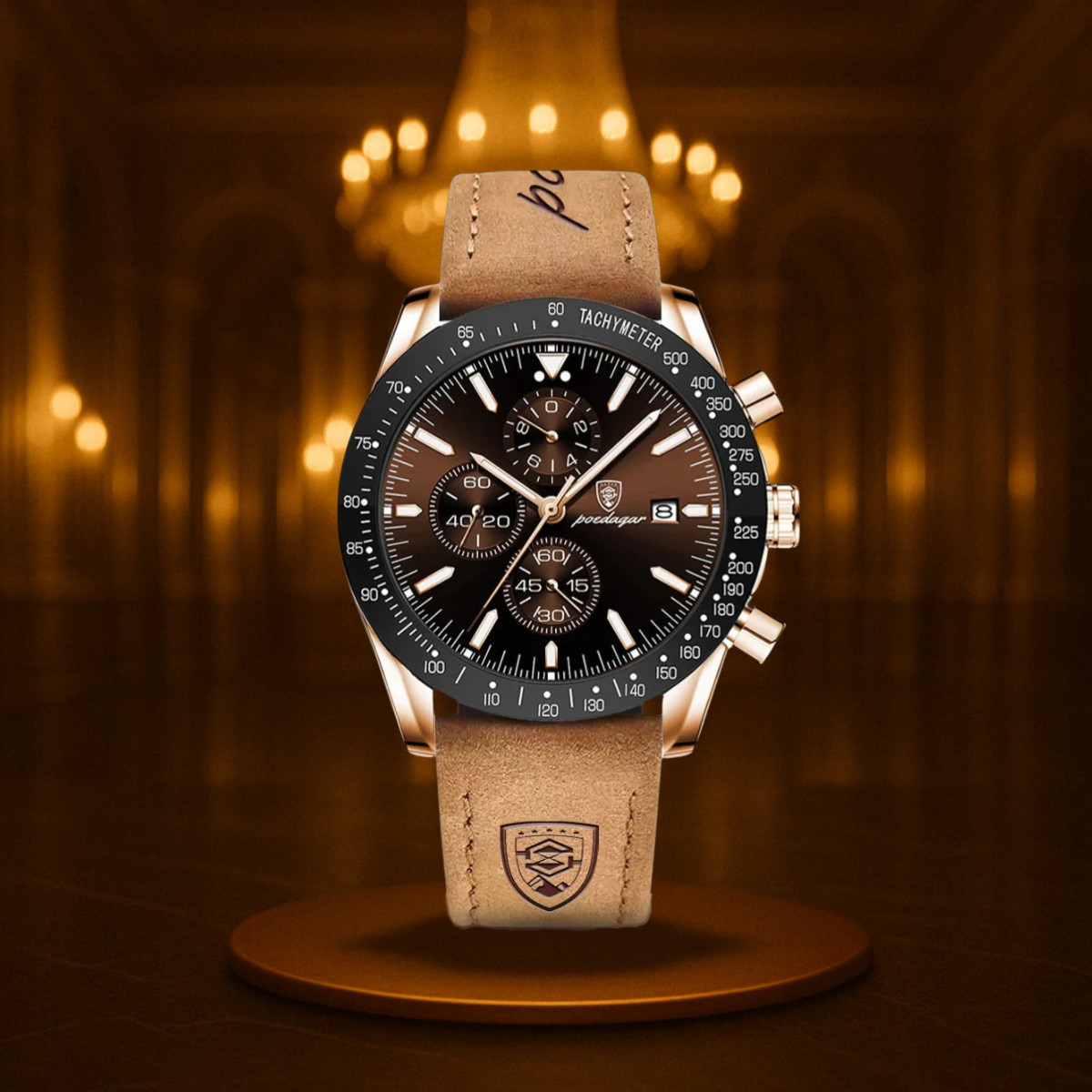 Classic Luminous Date Chronograph Watch