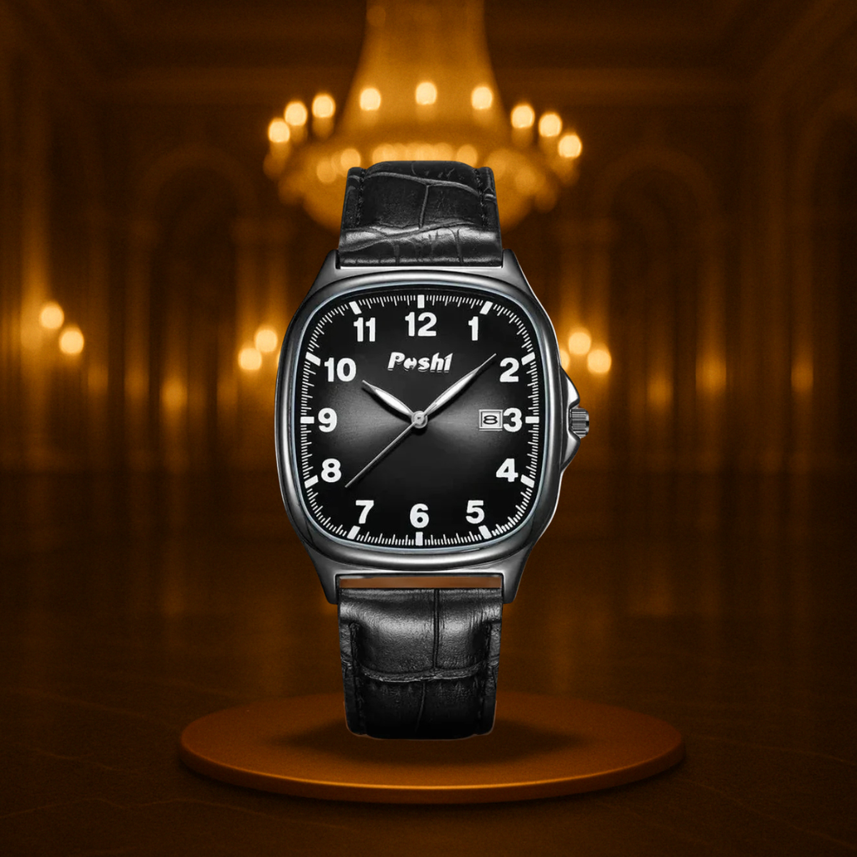 Minimalistic Leather Band Quartz Watch for Men