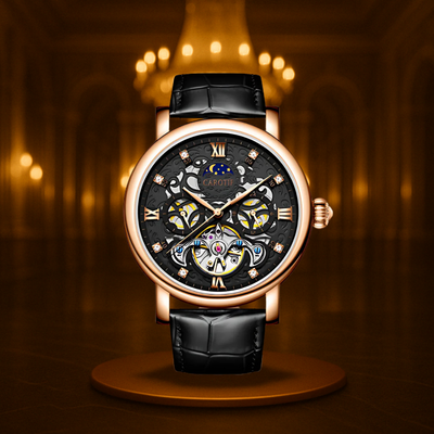 Business Leather Band Mechanical Automatic Watch