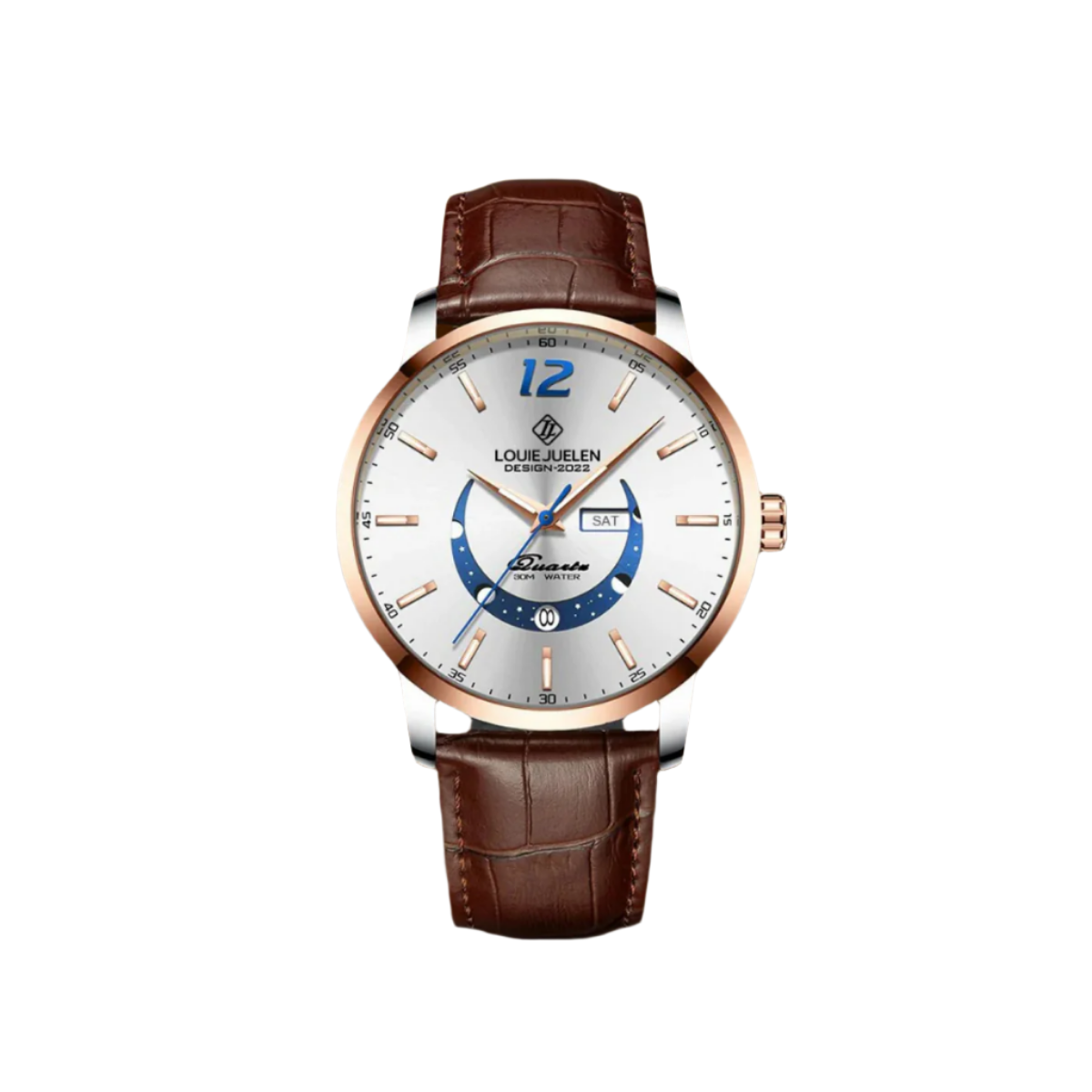 Classic Luminous Moonphase Watch for Men
