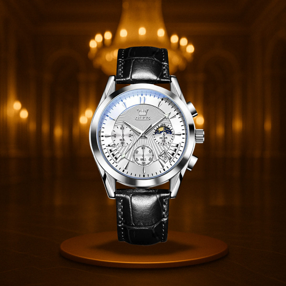 Quartz Leather Band Watch
