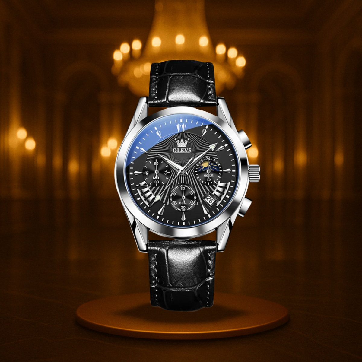 Quartz Leather Band Watch