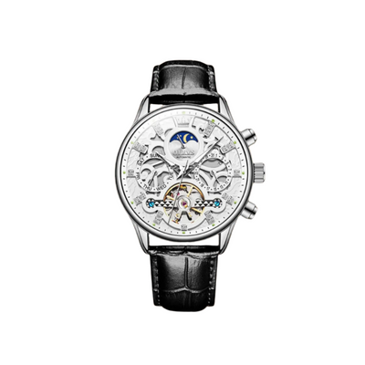 Mechanical Automatic Watch with Leather Band