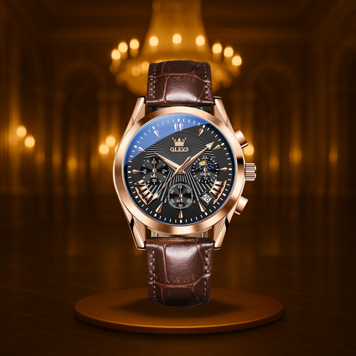Quartz Leather Band Watch