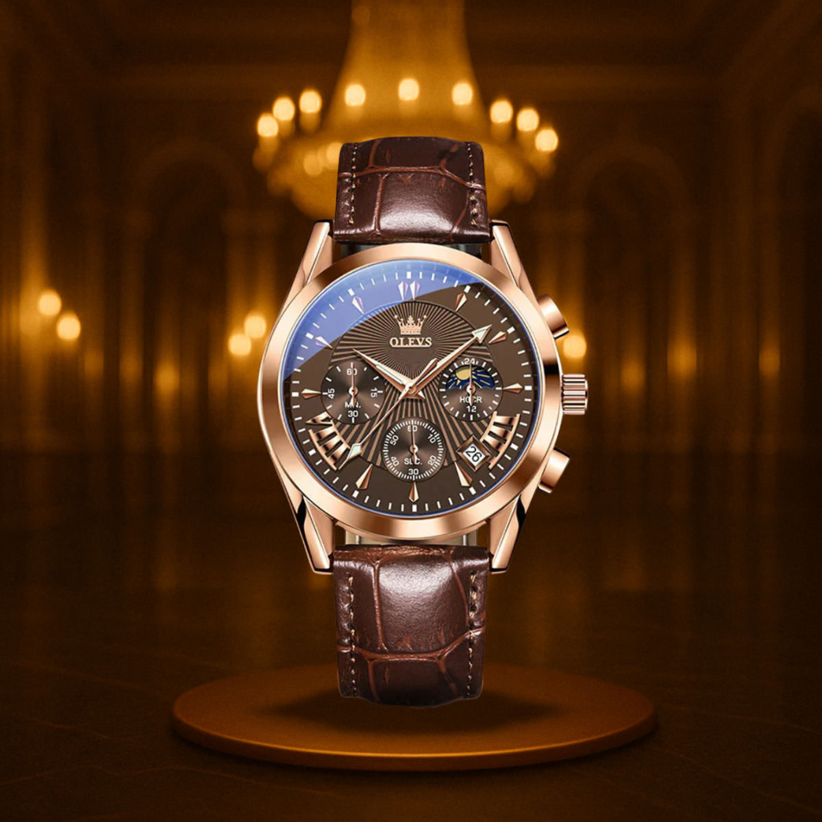 Quartz Leather Band Watch