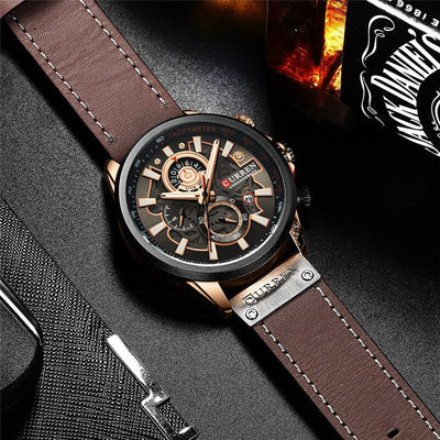 Vintage Multifunction Quartz Calendar Watch