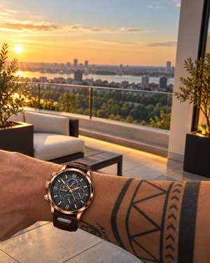 Customer photo of Benedicts Matteo – Men's Leather Dress Watch