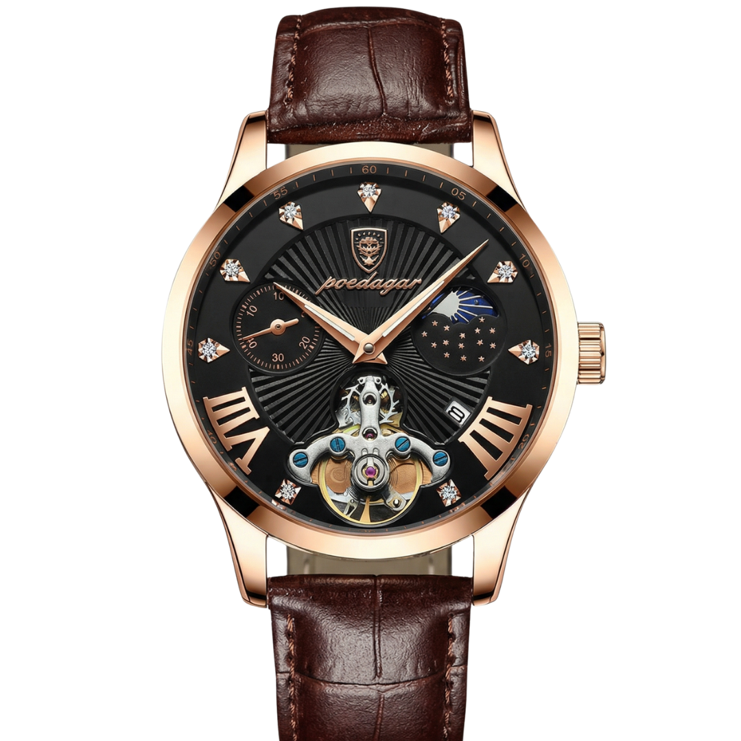Benedicts Dorian – Men's Rose Gold Leather Watch