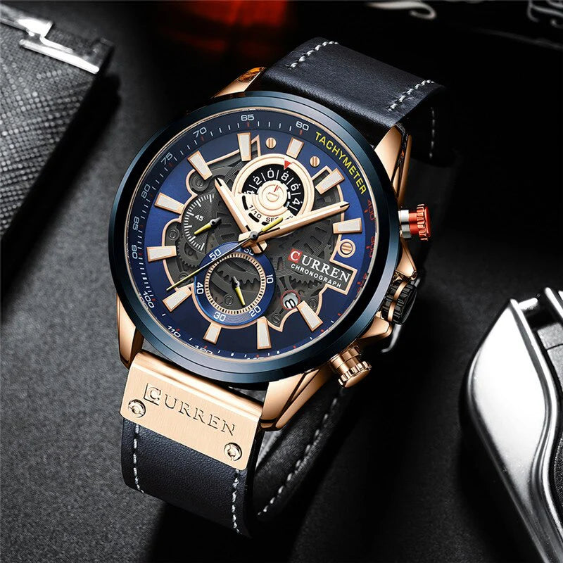 Vintage Multifunction Quartz Calendar Watch