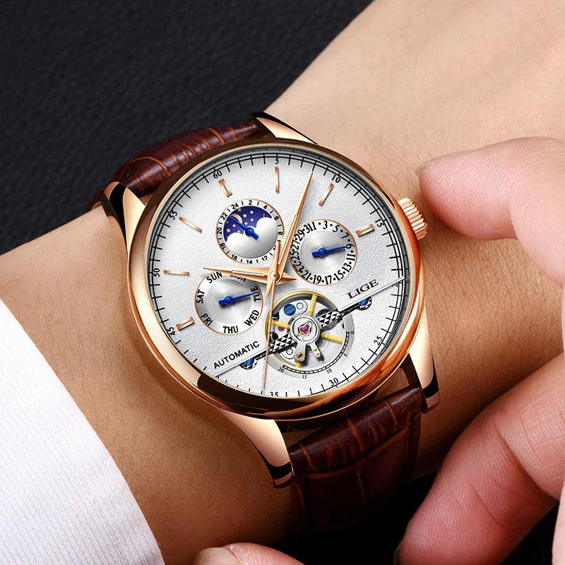 Modern Automatic Mechanical Tourbillion Men's Watch