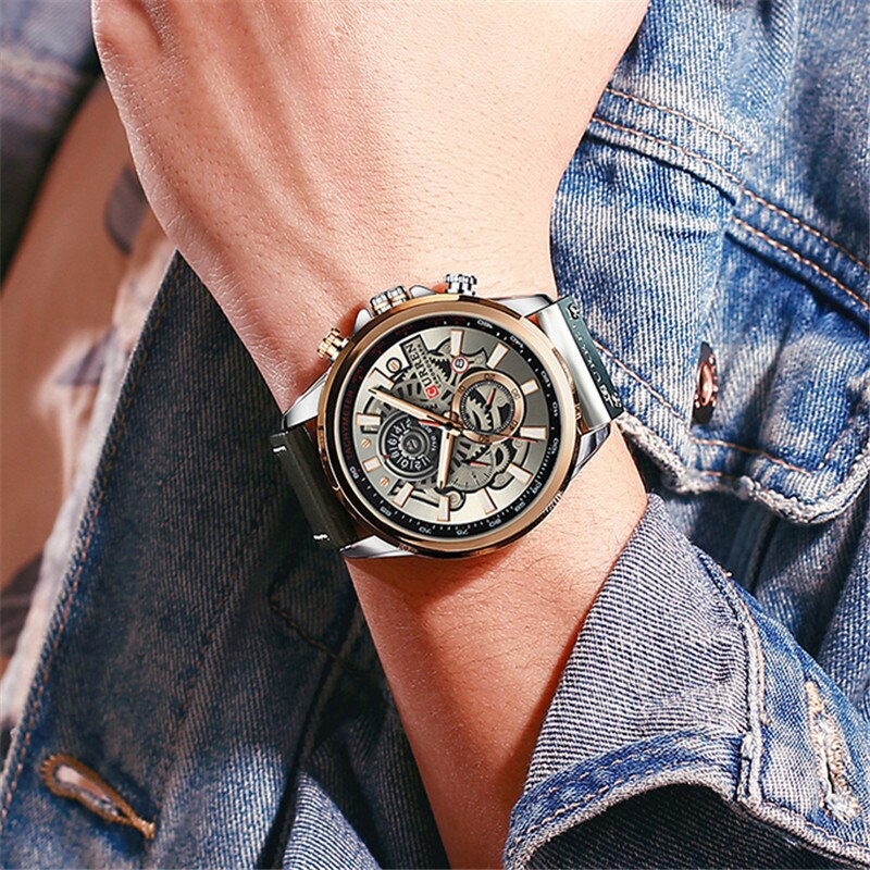 Vintage Multifunction Quartz Calendar Watch