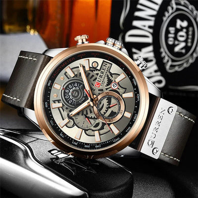 Vintage Multifunction Quartz Calendar Watch