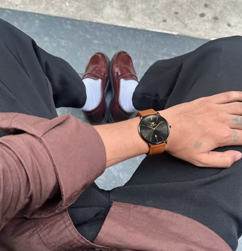 Customer photo of Benedicts Julien – Men's Leather Watch