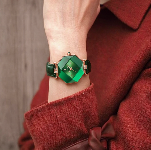 Customer photo of Benedicts Esmé – Women's Green Crystal Watch