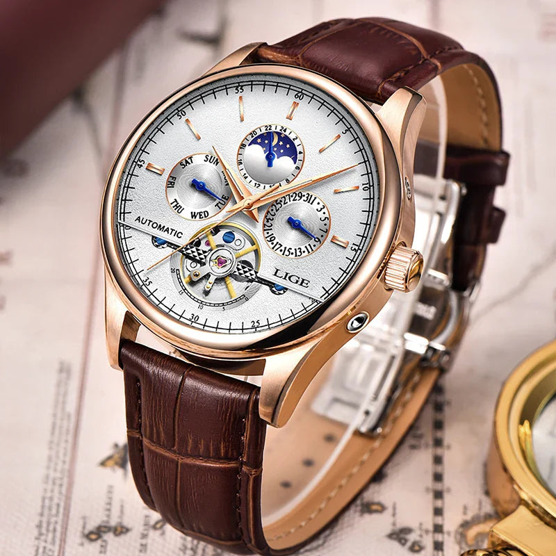 Modern Automatic Mechanical Tourbillion Men's Watch