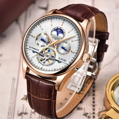 Modern Automatic Mechanical Tourbillion Men's Watch