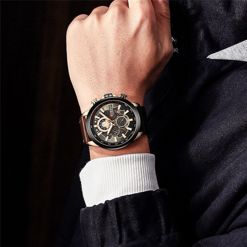 Vintage Multifunction Quartz Calendar Watch