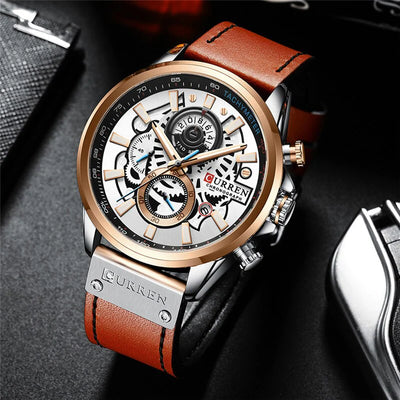 Vintage Multifunction Quartz Calendar Watch