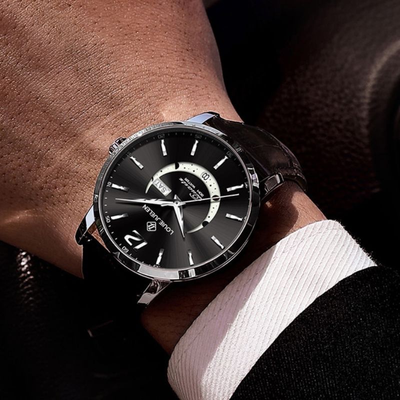 Classic Luminous Moonphase Watch for Men