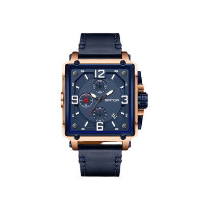 Modern Men’s Leather Quartz Tactical Watch
