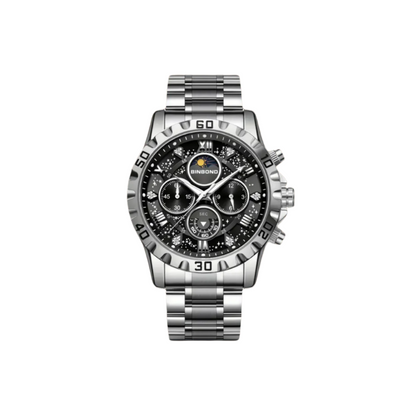 Men's Vintage Chronograph Watch with Metal Band