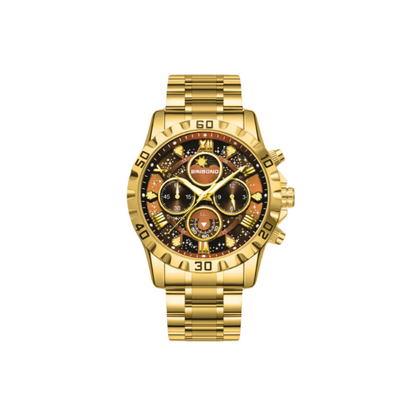 Men's Vintage Chronograph Watch with Metal Band