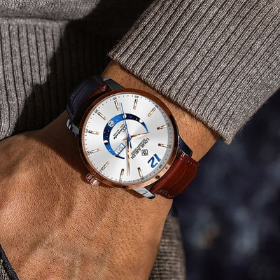 Classic Luminous Moonphase Watch for Men