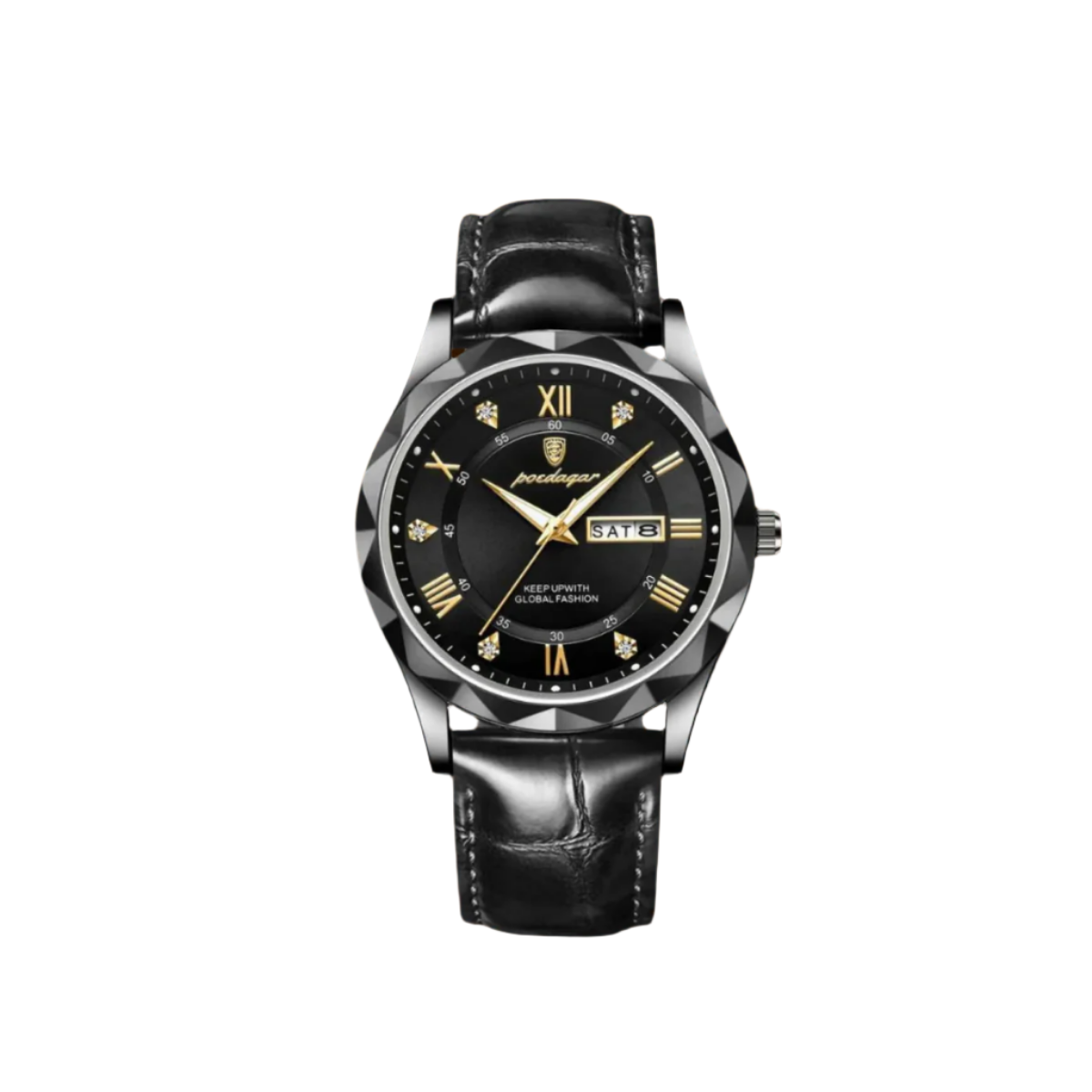 Vintage Leather Band Quartz Watch for Men