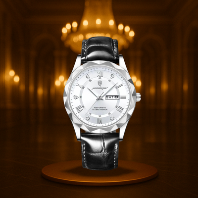 Vintage Leather Band Quartz Watch for Men