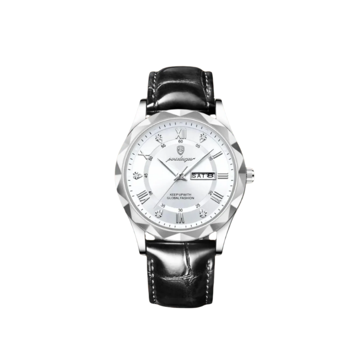 Vintage Leather Band Quartz Watch for Men