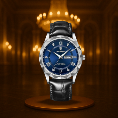 Vintage Leather Band Quartz Watch for Men