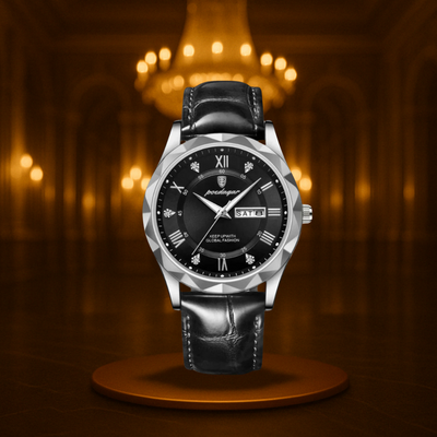 Vintage Leather Band Quartz Watch for Men