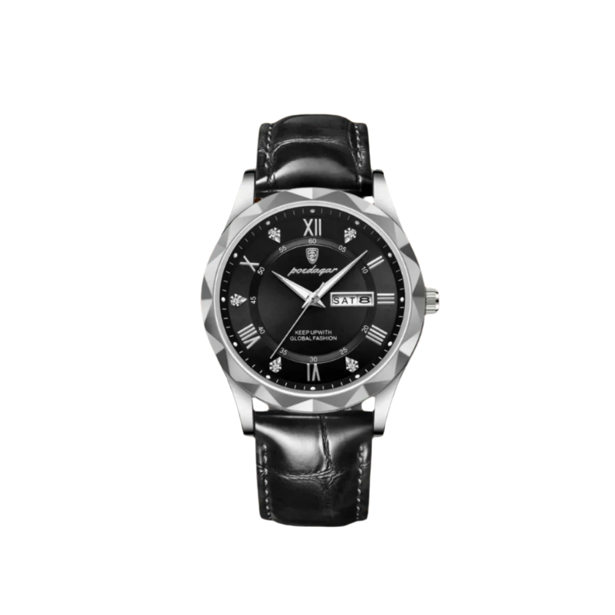 Vintage Leather Band Quartz Watch for Men
