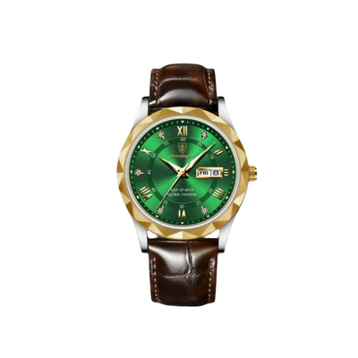 Vintage Leather Band Quartz Watch for Men